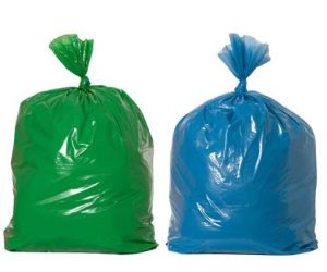 blue in green bags